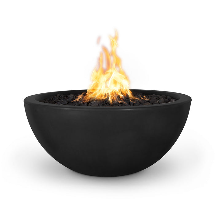 The Outdoor Plus Luna GFRC Concrete Round Fire Bowl 30" - Top-Quality Pool Fire Bowls