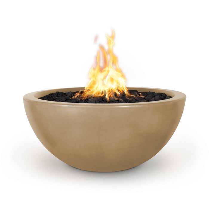 The Outdoor Plus Luna GFRC Concrete Round Fire Bowl 30" - Top-Quality Pool Fire Bowls