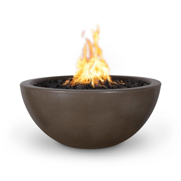 The Outdoor Plus Luna GFRC Concrete Round Fire Bowl 30" - Top-Quality Pool Fire Bowls