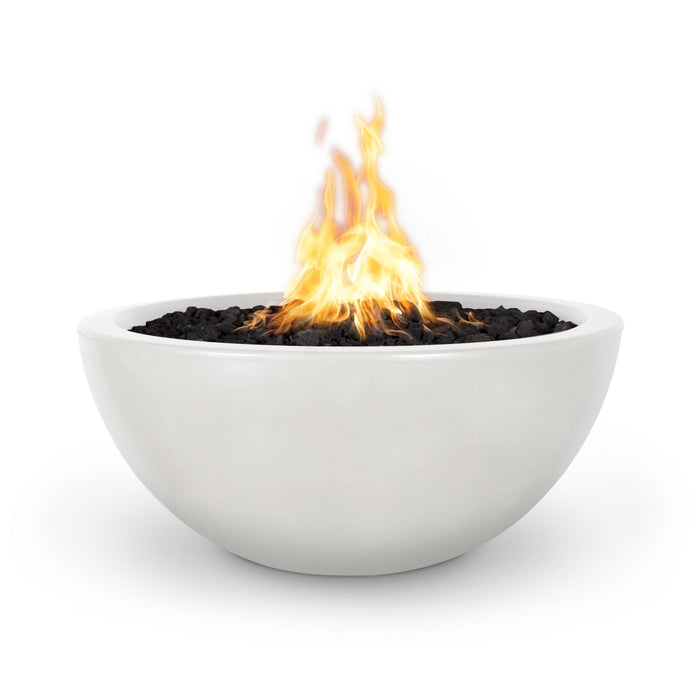 The Outdoor Plus Luna GFRC Concrete Round Fire Bowl 30" - Top-Quality Pool Fire Bowls