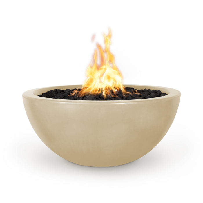 The Outdoor Plus Luna GFRC Concrete Round Fire Bowl 30" - Top-Quality Pool Fire Bowls