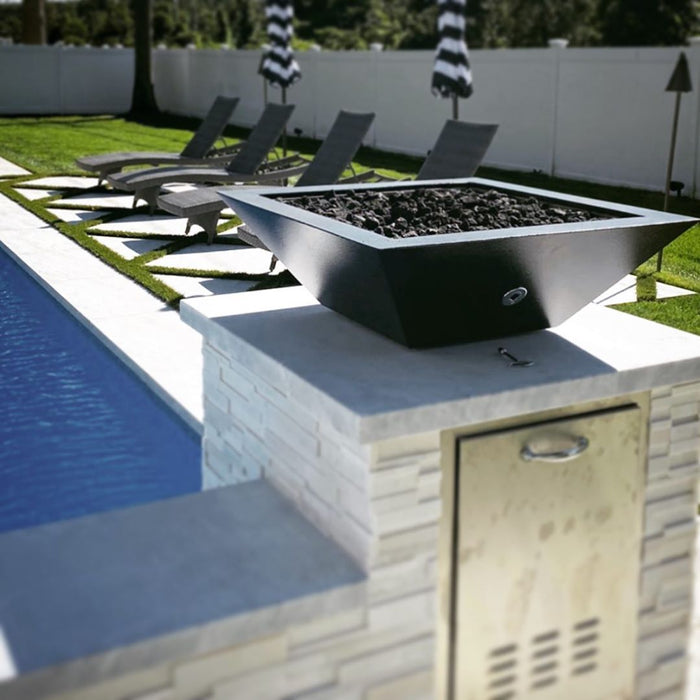 The Outdoor Plus - Maya GFRC Concrete Square Fire Bowl 30"