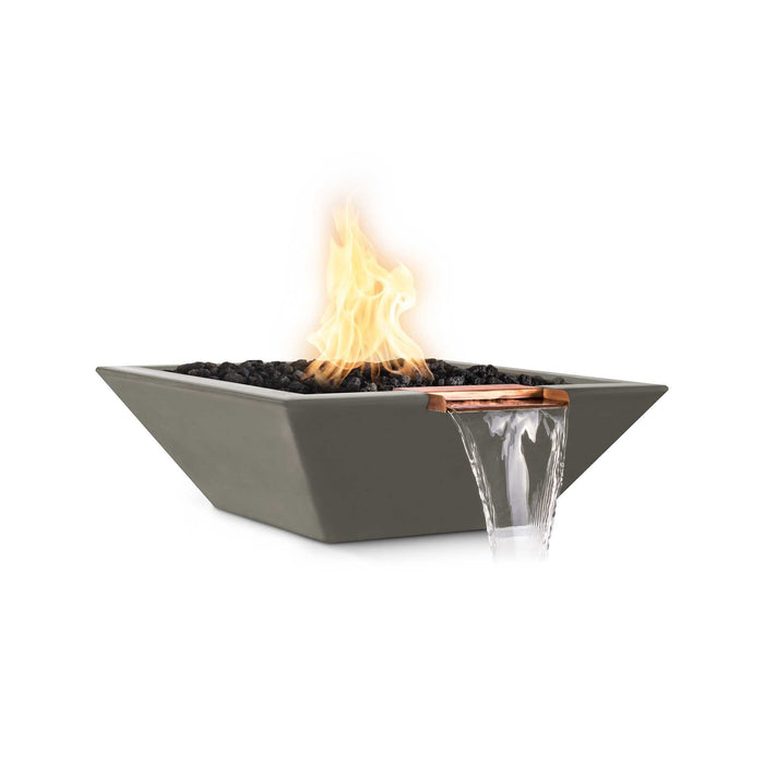 The Outdoor Plus - Maya GFRC Concrete Square Fire & Water Bowl 30"