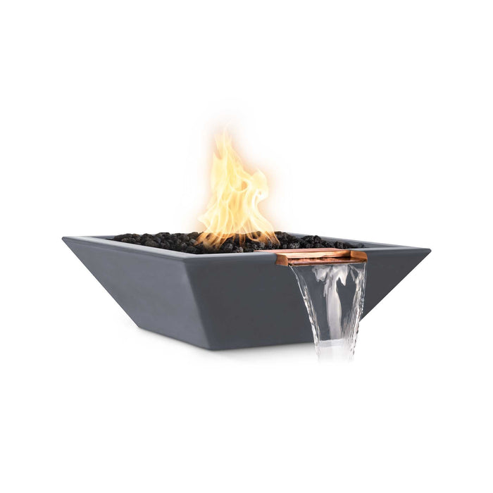 The Outdoor Plus - Maya GFRC Concrete Square Fire & Water Bowl 30"