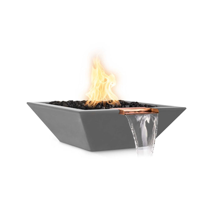 The Outdoor Plus - Maya GFRC Concrete Square Fire & Water Bowl 30"