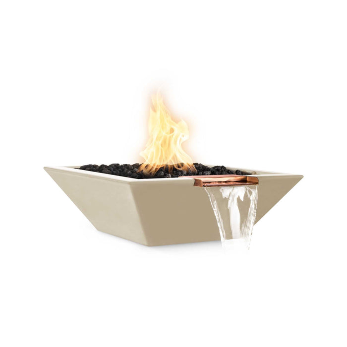 The Outdoor Plus - Maya GFRC Concrete Square Fire & Water Bowl 30"