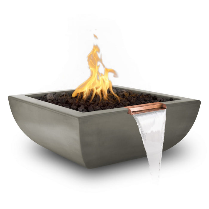 The Outdoor Plus -Concrete Square Fire and Water Bowl 36" Avalon GFRC