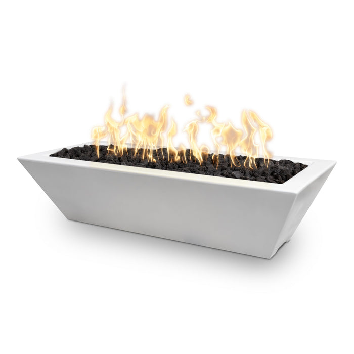 The Outdoor Plus Linear Maya GFRC Concrete Fire Bowl 48" - Perfect for Pools with Fire Bowls