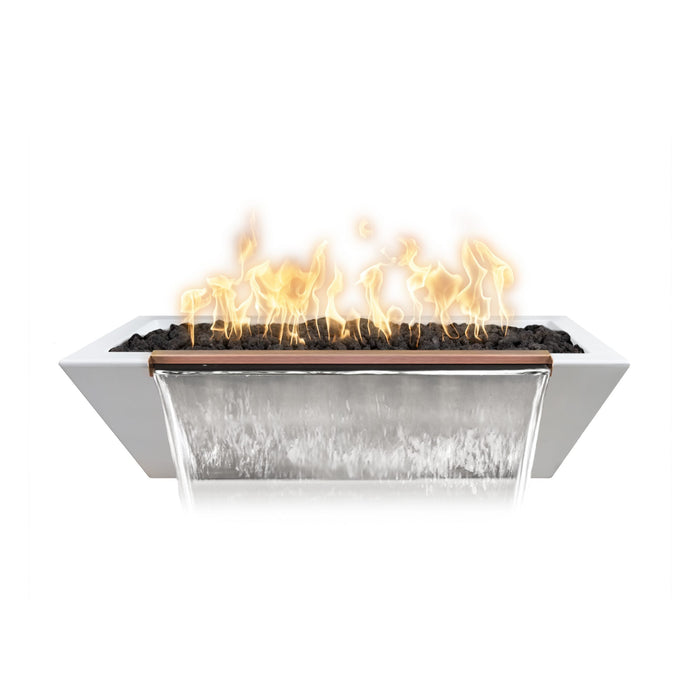 The Outdoor Plus - Linear Maya GFRC Concrete Fire & Water Bowl 48"