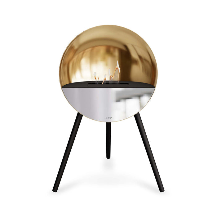 Le Feu Eye Bioethanol Fireplace - Chromed Rose Gold