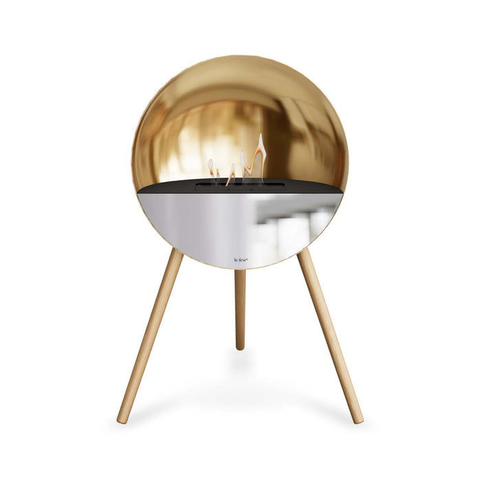 Le Feu Eye Bioethanol Fireplace - Chromed Rose Gold