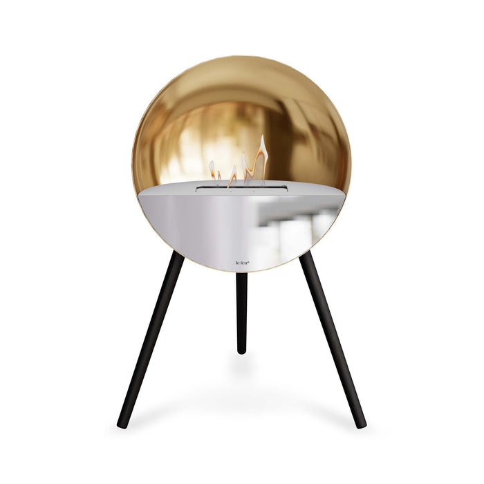 Le Feu Eye Bioethanol Fireplace - Chromed Rose Gold