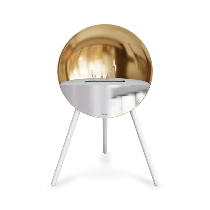 Le Feu Eye Bioethanol Fireplace - Chromed Rose Gold