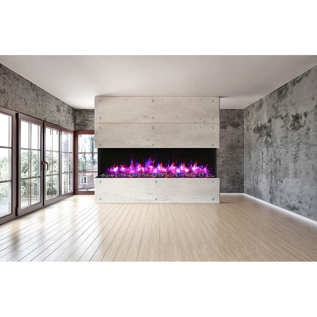 Amantii 88" Tru-View XL XT Indoor Outdoor 3 Sided Electric Fireplace