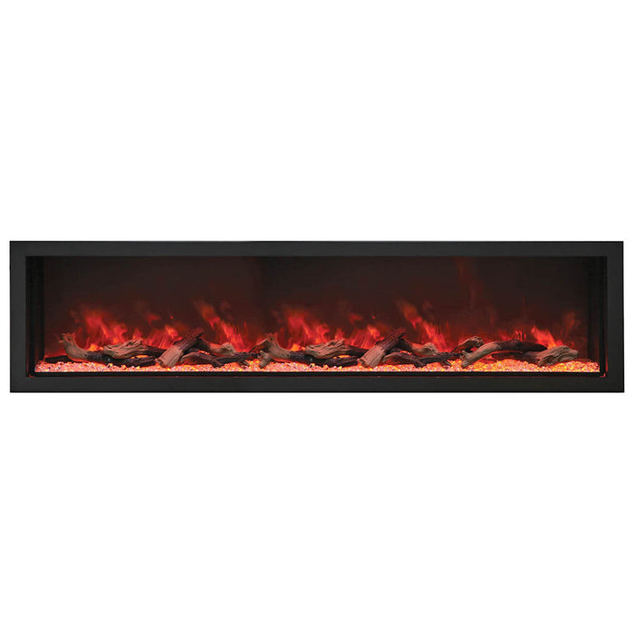 Amantii 72" Panorama Deep Extra Tall Indoor Outdoor Electric Fireplace