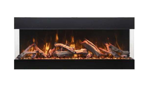 Amantii 75" Tru View Bespoke Built-In Indoor Outdoor 3 Sided Electric Fireplace