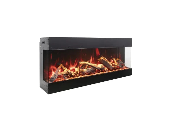 Amantii 75" Tru View Bespoke Built-In Indoor Outdoor 3 Sided Electric Fireplace