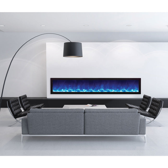 Amantii 88" Panorama Slim BI-88-SLIM-OD Linear Indoor Outdoor Electric Fireplace