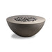 Bowl Concrete Firepit - Pewter Rolled Lava Rock