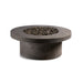 Circular Concrete Firepit - Pewter Black Lava Rock