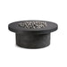 Circular Concrete Firepit - Zinc Rolled Lava Rock