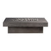 Rectangular Concrete Firepit - Rolled  Black Lava Rock