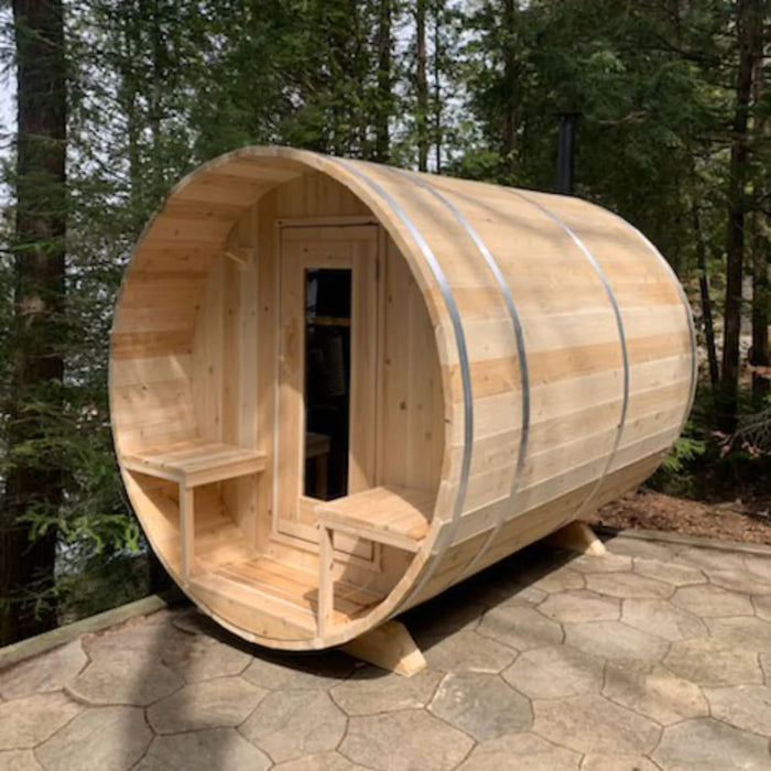 Dundalk LeisureCraft | CT Serenity 4 Person Outdoor Barrel Sauna