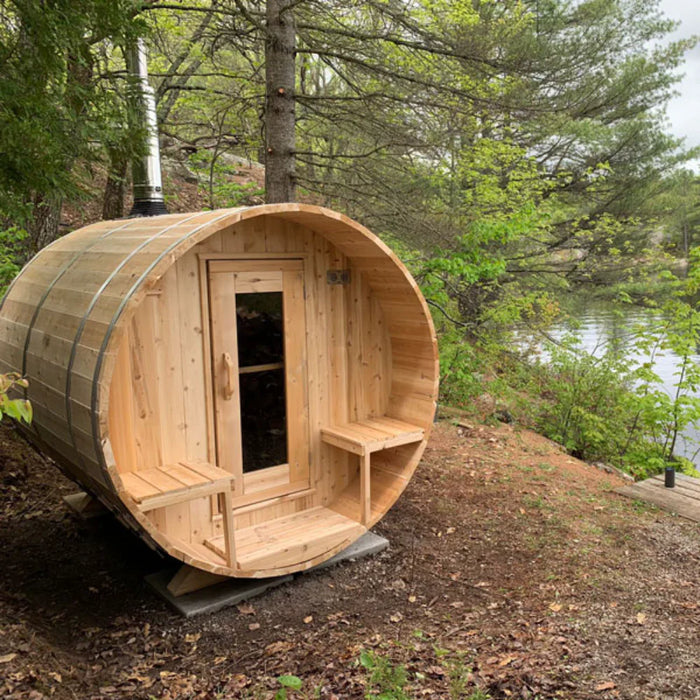 Dundalk LeisureCraft | CT Serenity 4 Person Outdoor Barrel Sauna