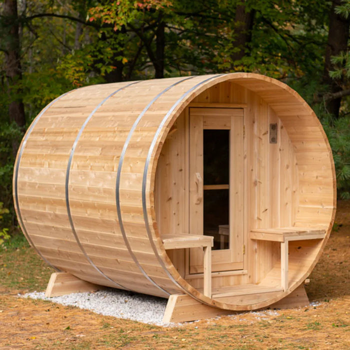 Dundalk LeisureCraft | CT Serenity 4 Person Outdoor Barrel Sauna