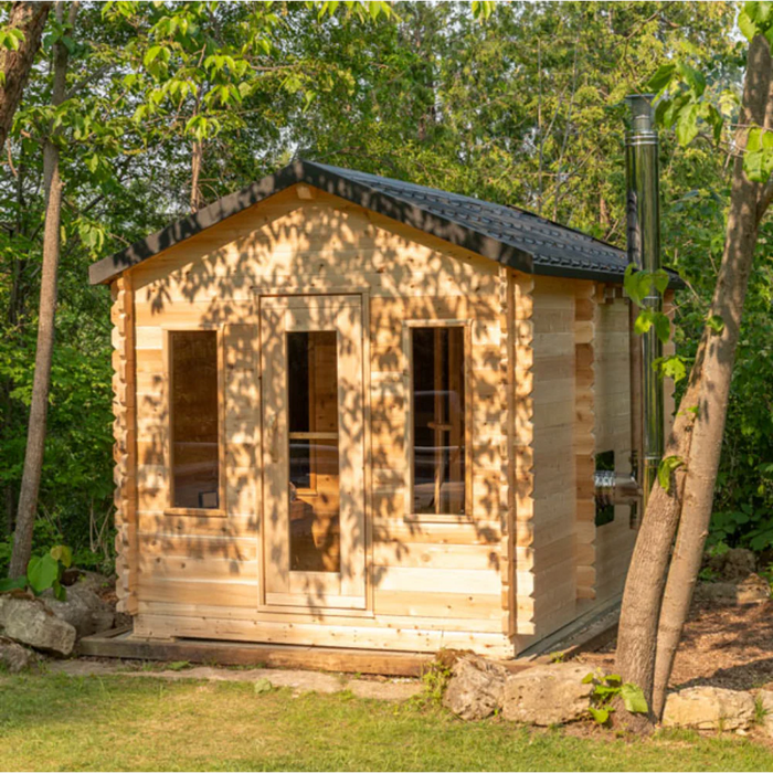 Dundalk LeisureCraft | Georgian Cabin 6 Person Outdoor Sauna With Change Room