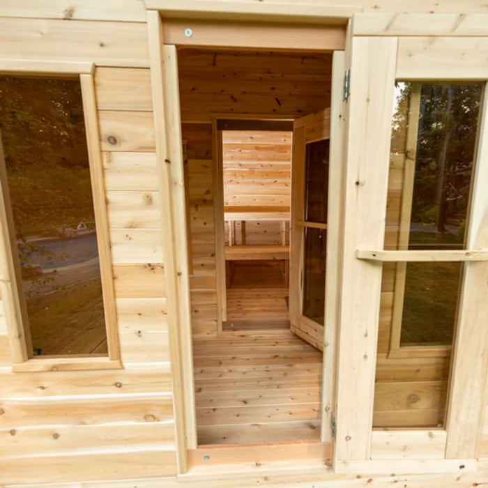 Dundalk LeisureCraft | Georgian Cabin 6 Person Outdoor Sauna With Change Room