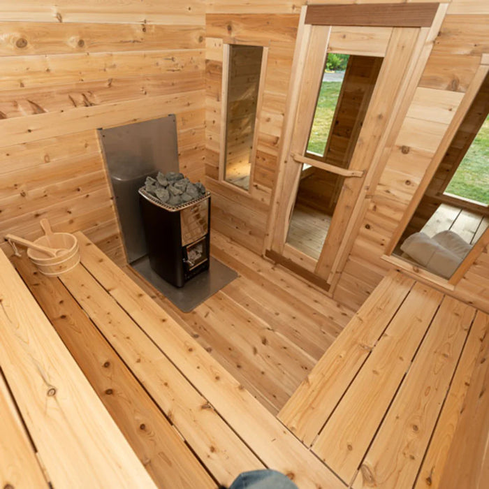 Dundalk LeisureCraft | Georgian Cabin 6 Person Outdoor Sauna With Change Room