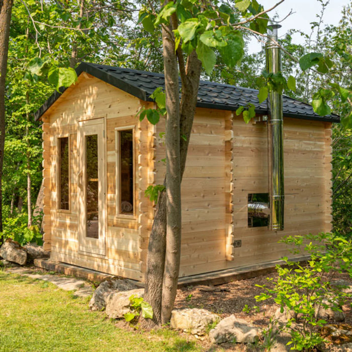 Dundalk LeisureCraft | Georgian Cabin 6 Person Outdoor Sauna With Change Room