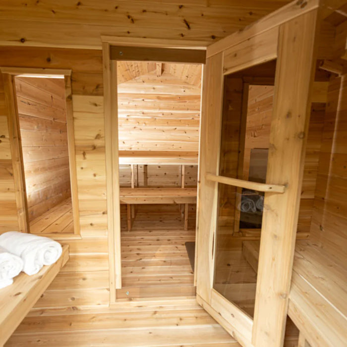 Dundalk LeisureCraft | Georgian Cabin 6 Person Outdoor Sauna With Change Room