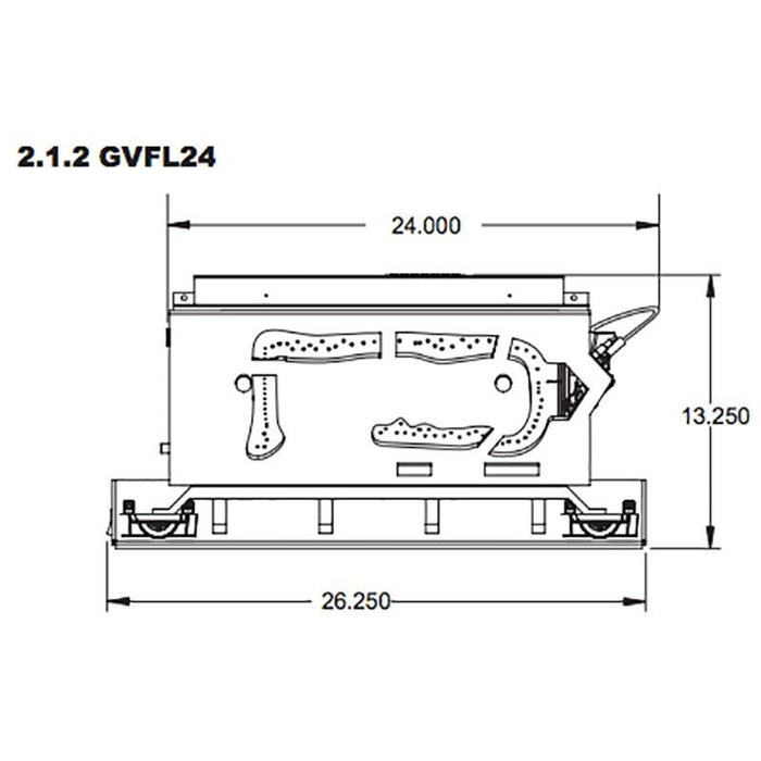 Napoleon Fiberglow 24 Inch Vent Free Gas Log Set with Burner - GVFL24