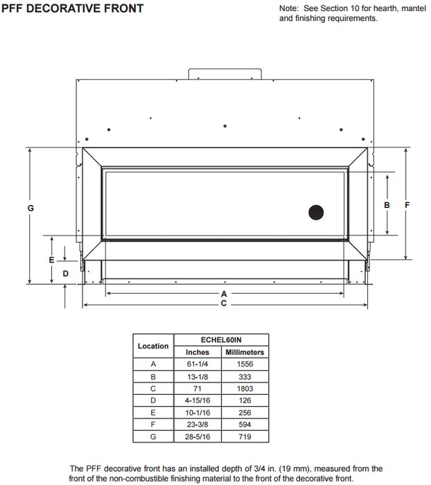 Majestic Echelon II 60 Inch Linear Direct Vent Gas Fireplace - ECHEL60IN-C