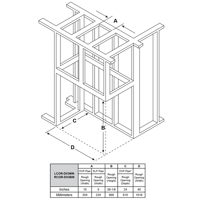 Majestic Corner Direct Vent Gas Fireplace - L/R-COR-DV36IN