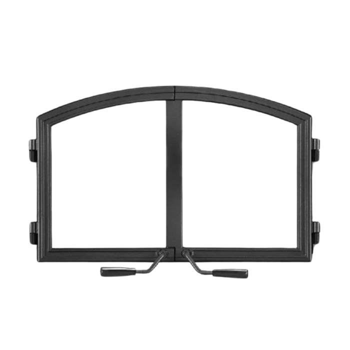 Napoleon Arched Black Double Doors for High Country