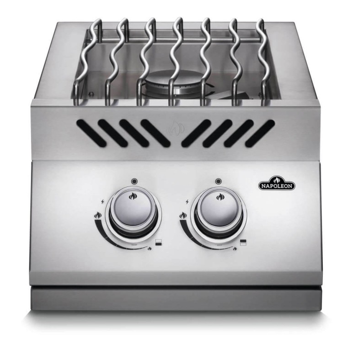 Napoleon Built-in 500 Series Inline Dual Range Top Burner with Stainless Steel Cover - BI12RT