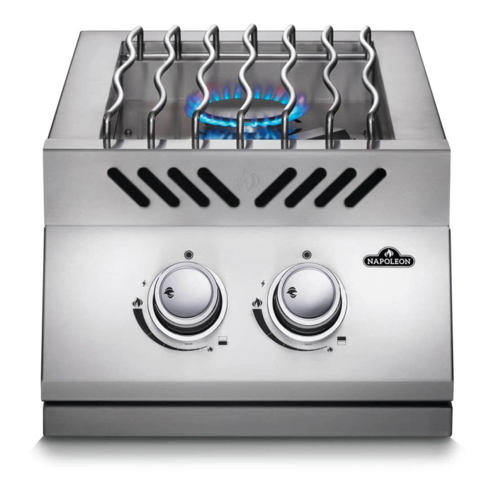 Napoleon Built-in 500 Series Inline Dual Range Top Burner with Stainless Steel Cover - BI12RT