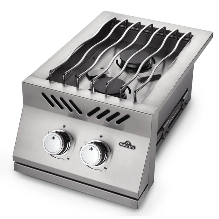 Napoleon Built-in 500 Series Inline Dual Range Top Burner with Stainless Steel Cover - BI12RT