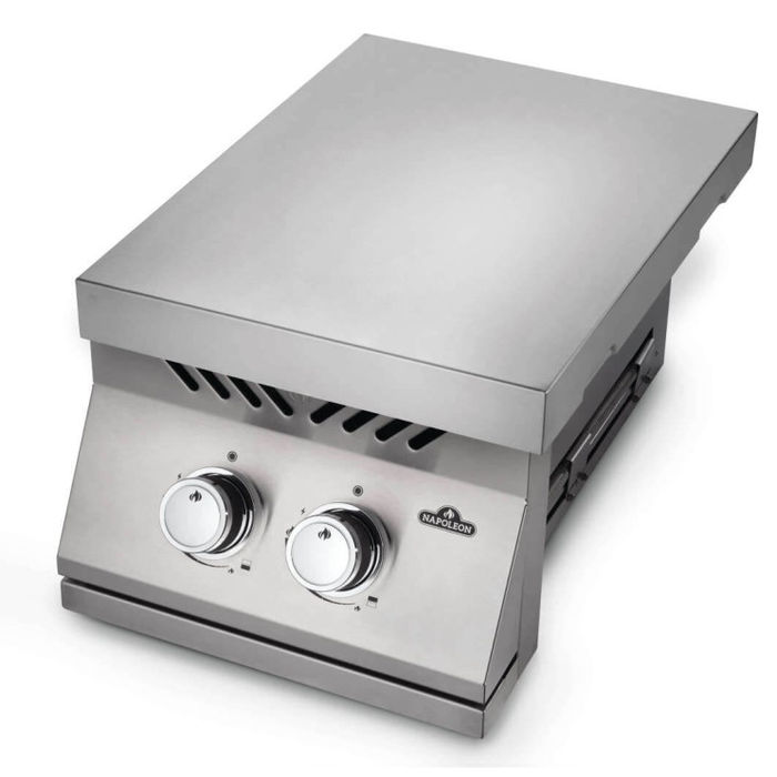 Napoleon Built-in 500 Series Inline Dual Range Top Burner with Stainless Steel Cover - BI12RT