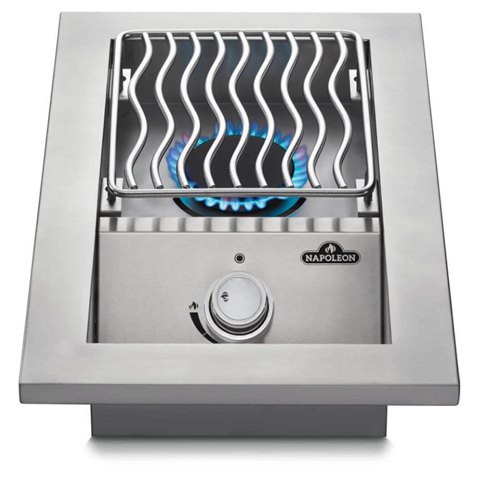 Napoleon Built-in 500 Series Single Range Top Burner with Stainless Steel Cover - BI10RT