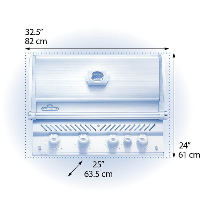 Napoleon Prestige PRO 500 Built-in Grill Head with Infrared Rear Burner - BIPRO500RB