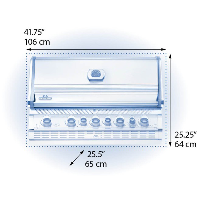 Napoleon Prestige PRO 665 Built-in Grill Head with Infrared Rear Burner - BIPRO665RB