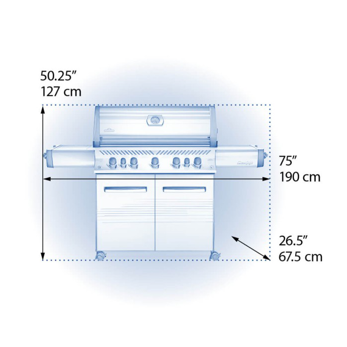 Napoleon Prestige 665 Gas Grill with Infrared Side & Rear Burners - P665RSIB