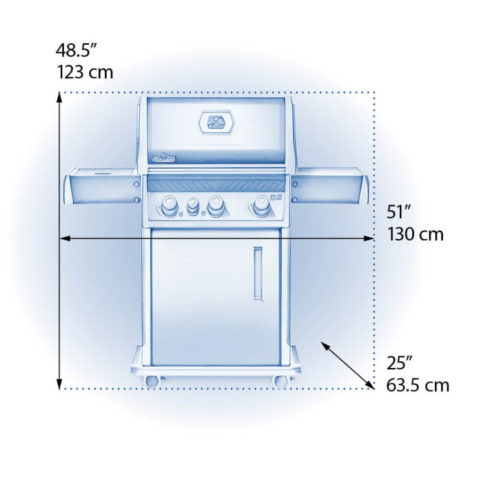 Napoleon Rogue XT 425 Gas Grill with Infrared Side Burner - RXT425SIB