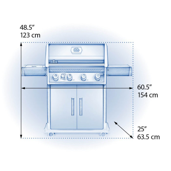 Napoleon Rogue XT 525 Gas Grill with Infrared Side Burner - RXT525SIB