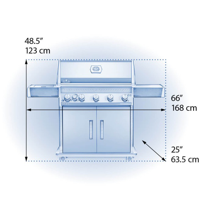 Napoleon Rogue XT 625 Gas Grill with Infrared Side Burner - RXT625SIB