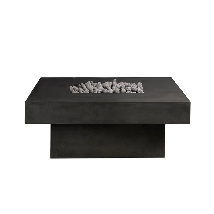 Crete Design Platz 36" Square Concrete Fire Pit Table